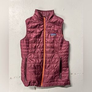 Northface women’s Burgundy Puffer Vest